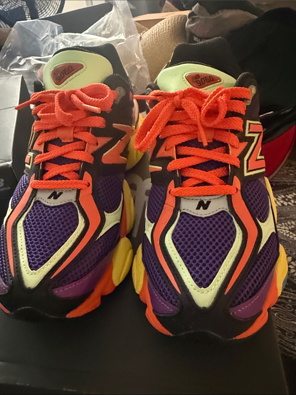 New Balance Multicolor Athletic Sneakers - Purple/Orange/Yellow/Blue - Picture 3 of 6